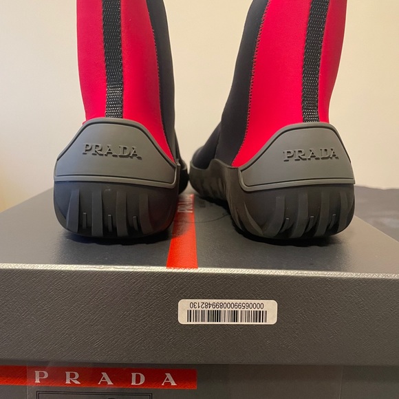 Prada Frog Neoprene High-top Trainers - Picture 4 of 5